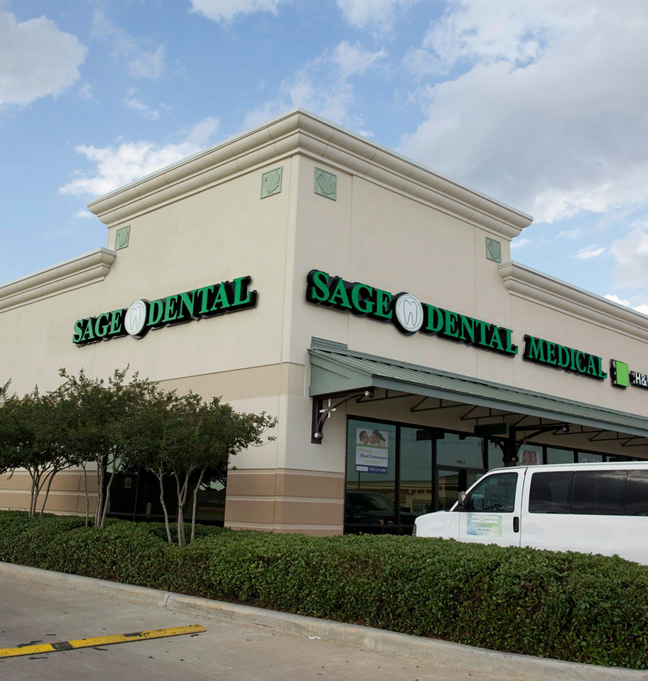 Sage Dental storefront in Deer Park / La Porte